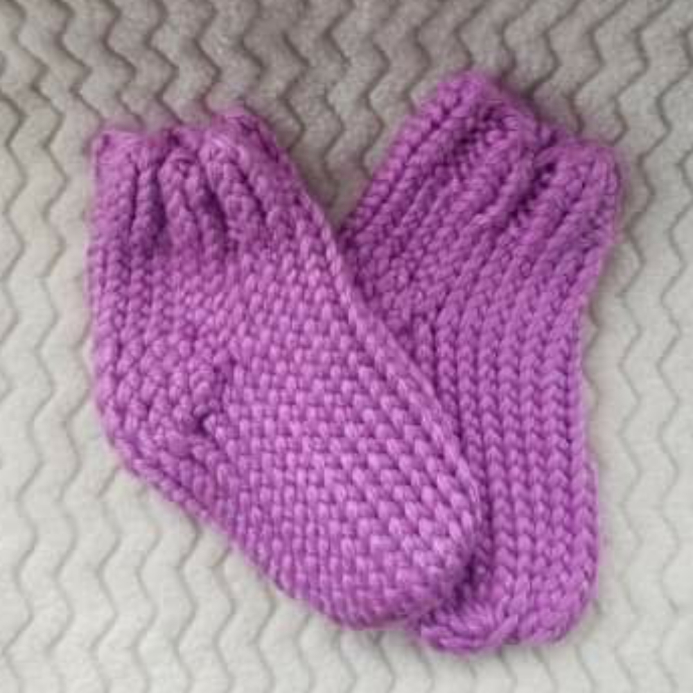 Slipper Socks (Purple), Handcrafted NWOT
